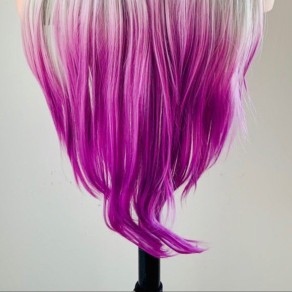 Very Pretty Long & Straight Magenta Pearl Color 13x2.5 Lace Front Wig - Picture 10 of 10
